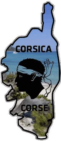 Bandiere Europa Francia Corsica Carta Geografica 
