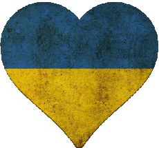 Drapeaux Europe Ukraine Coeur 