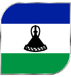 Drapeaux Afrique Lesotho Carré 