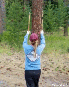 Humor -  Fun PEOPLE Ax Throwing Serie 01 