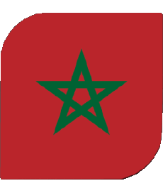 Bandiere Africa Marocco Quadrato 