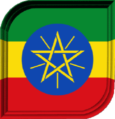 Drapeaux Afrique Ethiopie Carré 