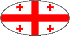 Bandiere Asia Georgia Ovale 01 