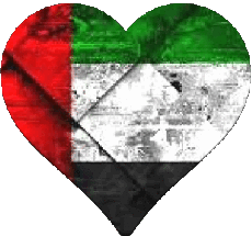 Fahnen Asien Vereinigte Arabische Emirate Herz 