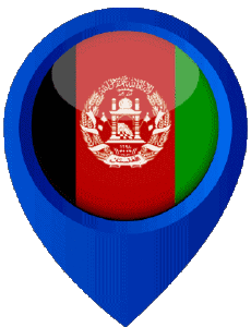 Fahnen Asien Afghanistan Standort-Pin 