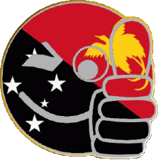 Fahnen Ozeanien Papua Neu-Guinea Smiley - OK 