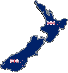 Flags Oceania New Zealand Map 