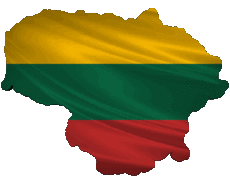 Drapeaux Europe Lituanie Carte 
