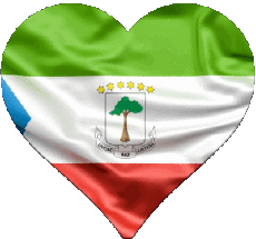Bandiere Africa Guinea Equatoriale Cuore 