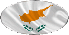 Drapeaux Europe Chypre Ovale 