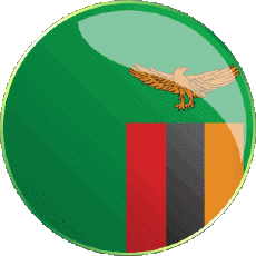 Drapeaux Afrique Zambie Rond 