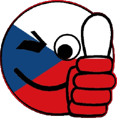 Flags Europe Czech Republic Smiley - OK 