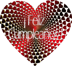 Messagi Spagnolo Feliz Cumpleaños Corazón 005 