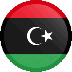 Flags Africa Libya Round 