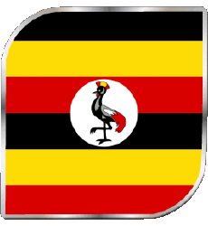 Bandiere Africa Uganda Quadrato 