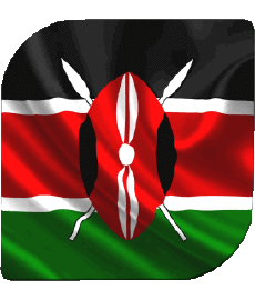 Flags Africa Kenya Square 