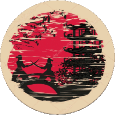 Drapeaux Asie Japon Rond 