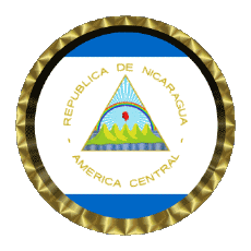 Fahnen Amerika Nicaragua Rund - Ringe 
