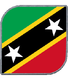 Bandiere America Saint Kitts e Nevis Quadrato 
