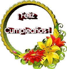 Messages Espagnol Feliz Cumpleaños Floral 018 