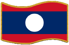 Drapeaux Asie Laos Rectangle 