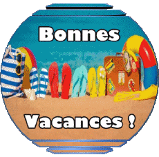 Messagi Francese Bonnes Vacances Sfondo trasparente 02 