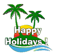 Messages English Happy Holidays Transparent Background 01 