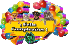 Messagi Spagnolo Feliz Cumpleaños Animales 007 