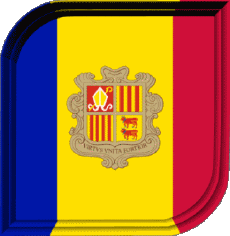 Bandiere Europa Andorra Quadrato 