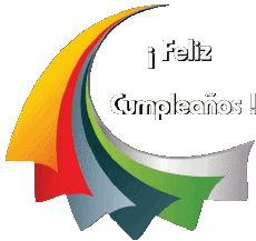 Nachrichten Spanisch Feliz Cumpleaños Abstracto - Geométrico Transparenter Hintergrund 019 