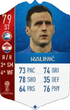 Multi Média Jeux Vidéo F I F A - Joueurs Cartes Croatie Nikola Kalinic 