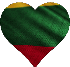 Bandiere Europa Lituania Cuore 