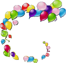 Mensajes Alemán Alles Gute zum Geburtstag Luftballons - Konfetti 012 