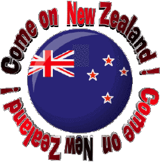 Mensajes Inglés Come on New Zealand Map - Flag 
