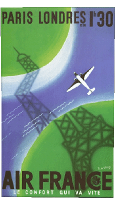 Umorismo -  Fun Poster retrò - Marchi Air France 