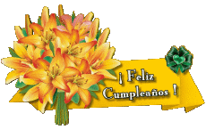 Messagi Spagnolo Feliz Cumpleaños Floral 008 