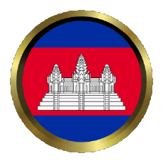 Drapeaux Asie Cambodge Rond - Anneaux 