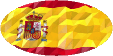 Drapeaux Europe Espagne Ovale 