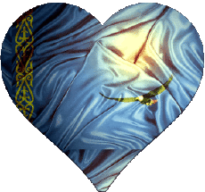 Drapeaux Asie Kazakstan Coeur 