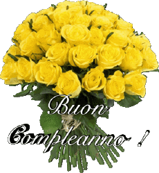 Mensajes Italiano Buon Compleanno Floreale Fondo transparente 015 