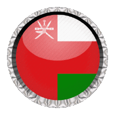 Fahnen Asien Oman Rund - Ringe 
