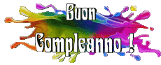 Nachrichten Italienisch Buon Compleanno Astratto - Geometrico Transparenter Hintergrund 012 
