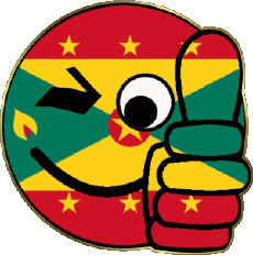Flags America Grenada islands Smiley - OK 