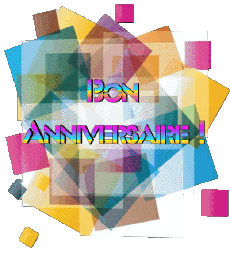 Messagi Francese Bon Anniversaire Abstrait - Géométrique Sfondo trasparente 015 