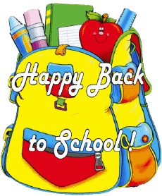 Messagi Inglese Happy Back to School Sfondo trasparente 005 