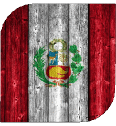 Bandiere America Perù Quadrato 