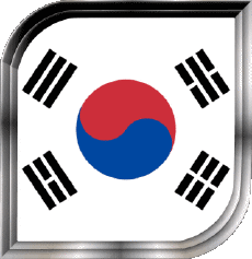 Drapeaux Asie Corée du Sud Carré 