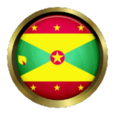 Bandiere America Isole Grenada Rotondo - Anelli 