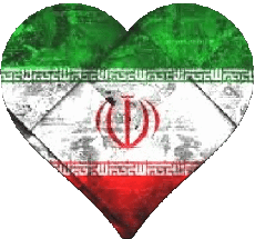 Bandiere Asia Iran Cuore 
