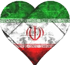 Drapeaux Asie Iran Coeur 